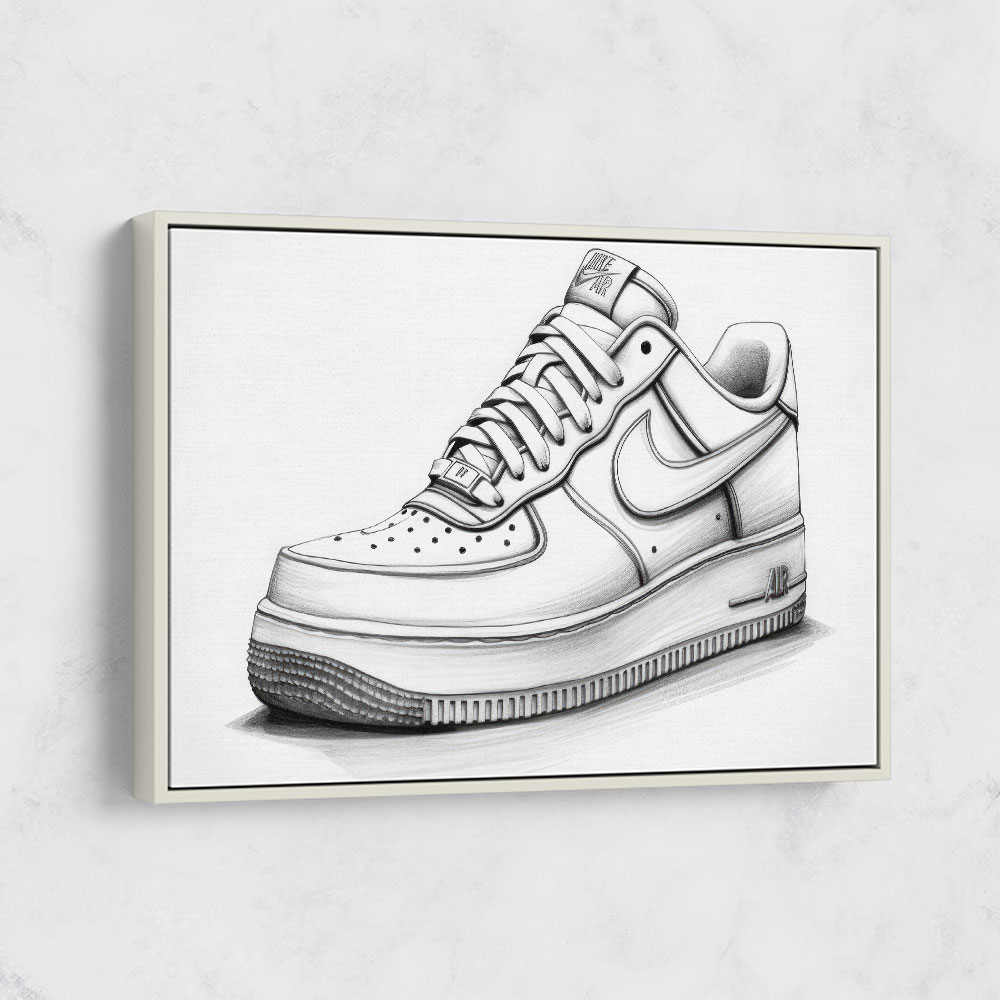 Air Force 1 Sketch Style Sneaker Wall Art